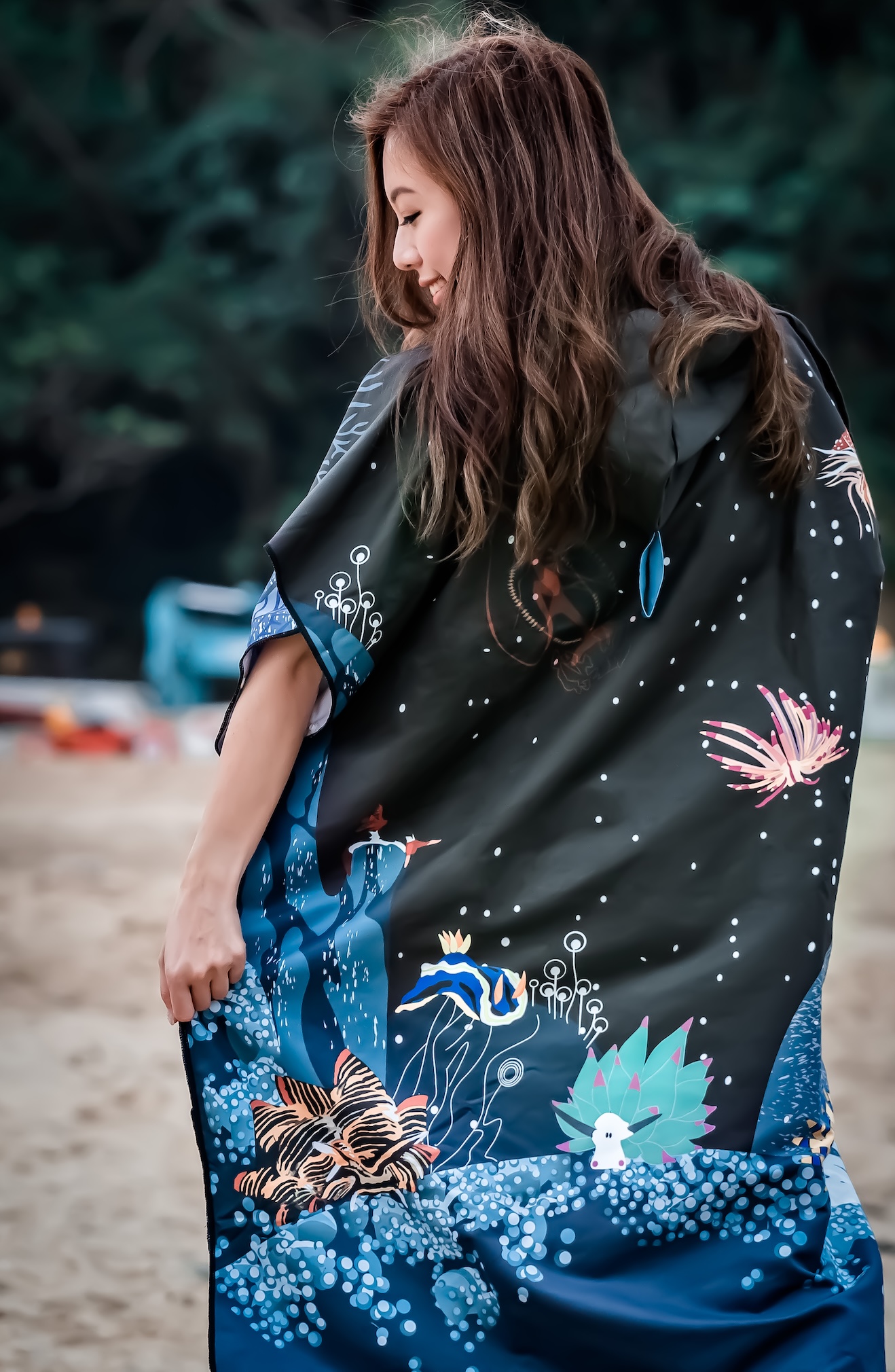 Oceanarium Ocean Species Identification Cloak Towel