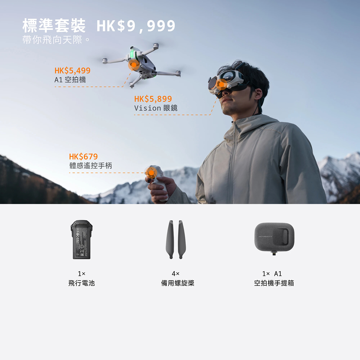 Insta360 Antigravity A1 全景航拍機