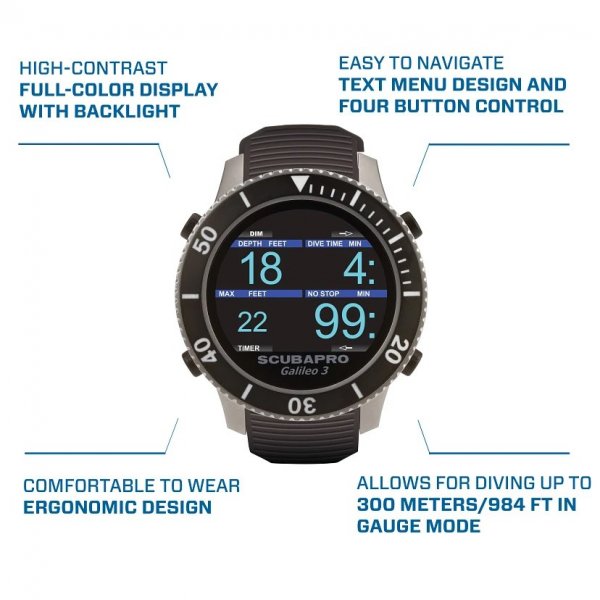 Scubapro Galileo 3 Dive Computer 手腕電腦錶