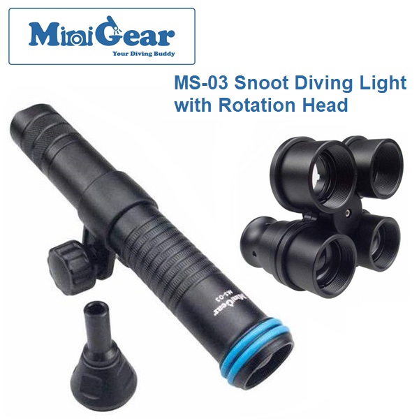 Minigear MS03-C Snoot Diving Light With Rotation Filter Head
