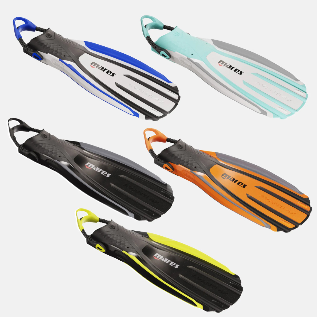 Mares Avanti Quattro 4x Multi Color Open Heel Fins