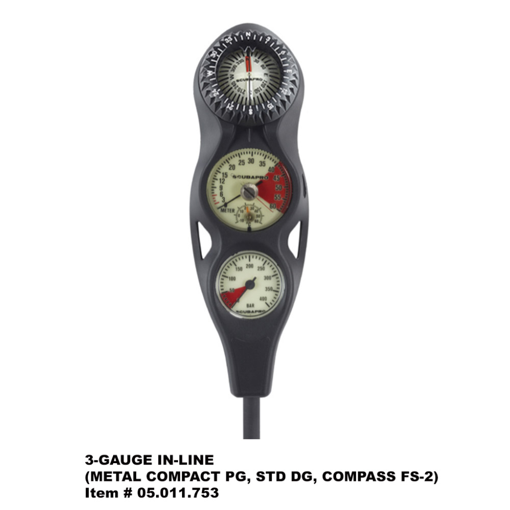Scubapro Regulator Gauge Compact 2-Gauge 3-Gauge Plastic / Metal