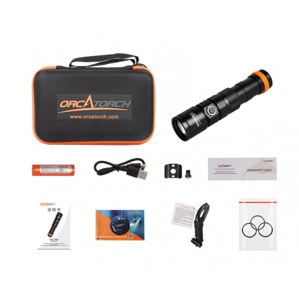 OrcaTorch DC710 3000 Lumen 6 Degree Beam Angle