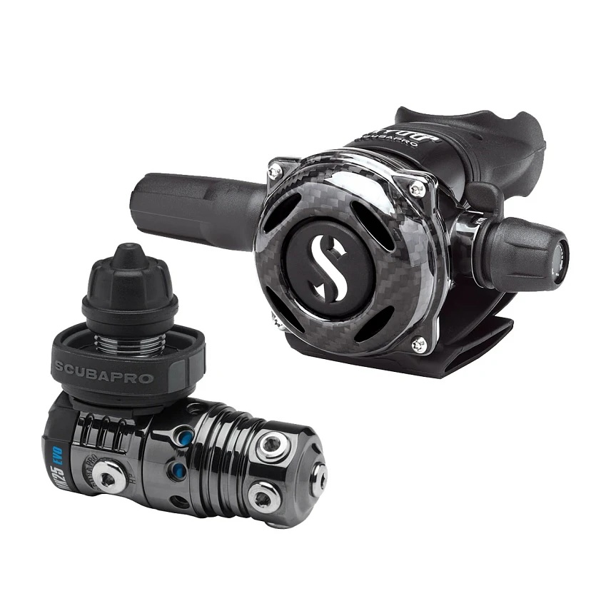 Scubapro MK25 EVO BT / A700 Black Tech Carbon Regulator Set INT/DIN