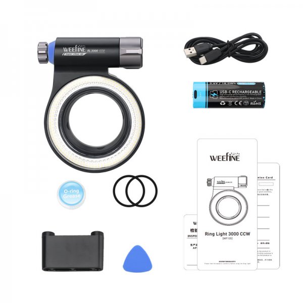 Weefine WF105 3000 CCW Strobe Static Macro Ring Light