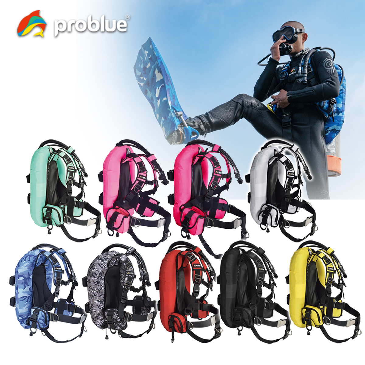 Pro Blue BC850 Ornata Donut Shape Back Inflate BCD